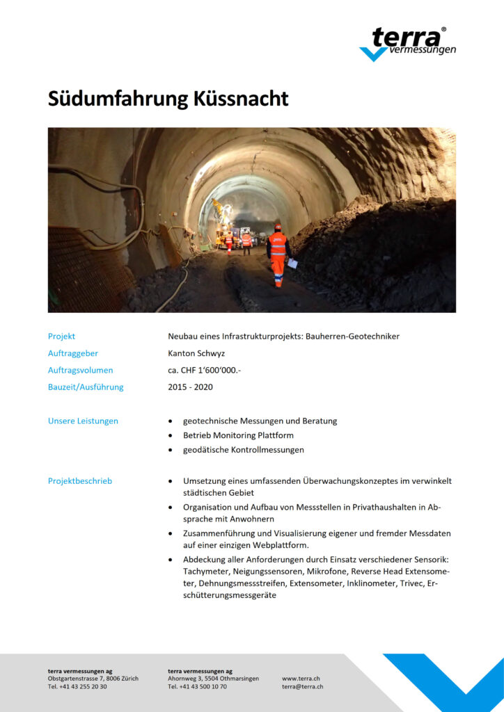 terra vermessungen ag projekte suedumfahrung kuessnacht referenzblatt rev01
