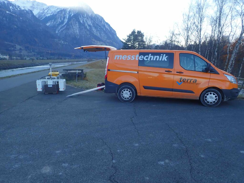 terra vermessungen ag projekte zerstoerungsfreie messungen belagsdickenmessung autobahnueberfuerhrung truebbach haag 2
