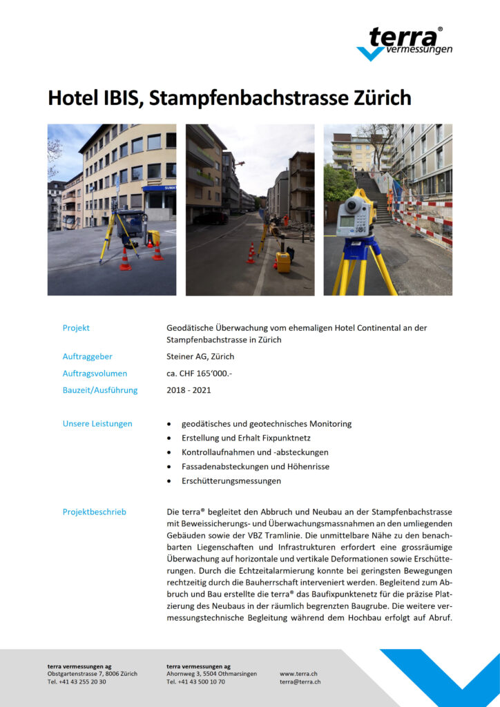 terra vermessungen ag projekte hotel ibis referenzblatt rev01