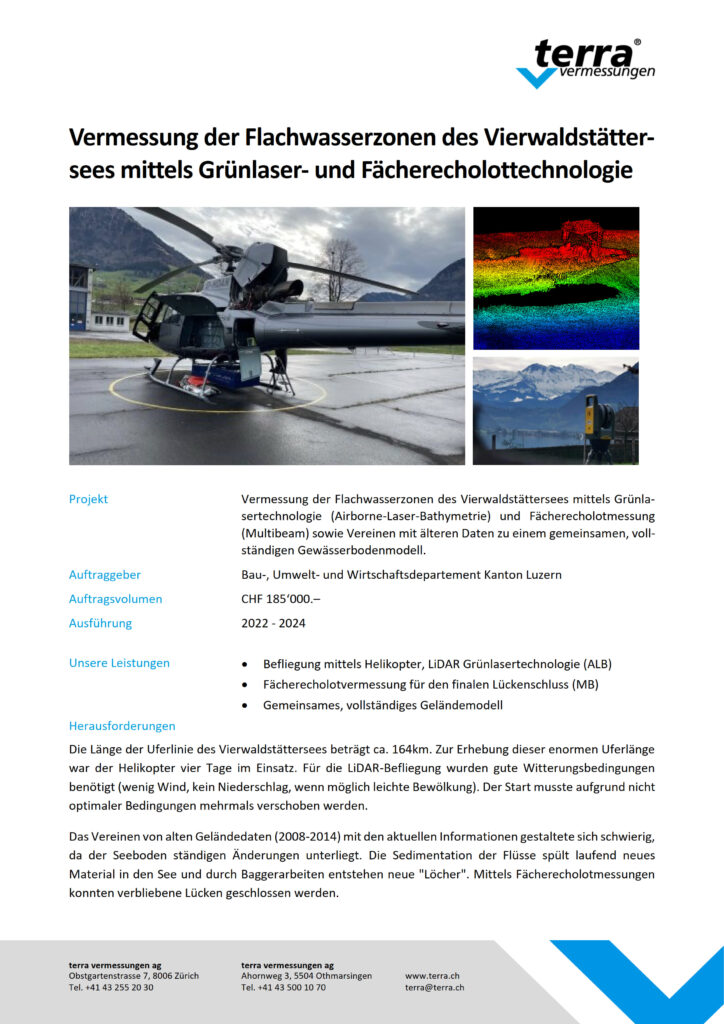 terra vermessungen ag projekte vermessung flachwasserzonen vierwaldstaettersee referenzblatt rev01