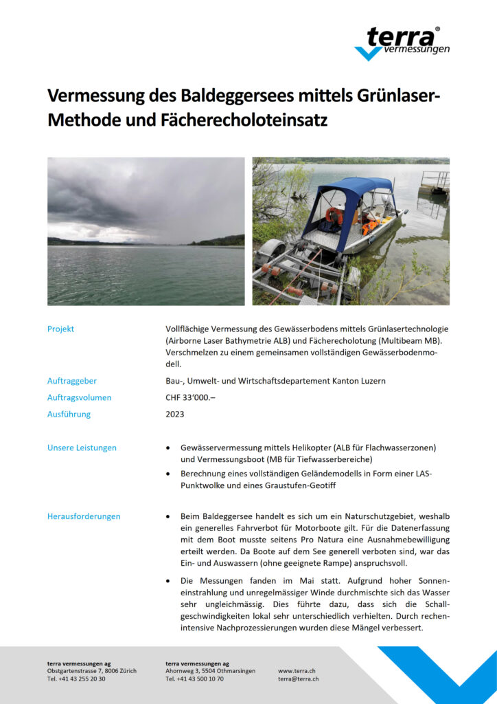 terra vermessungen ag projekte faecherecholotvermessung baldeggersee referenzblatt